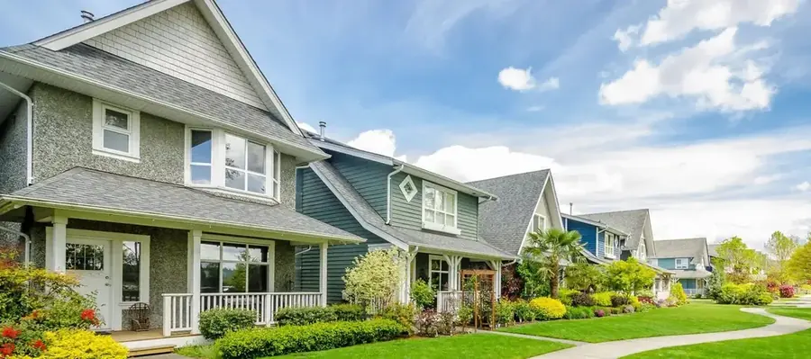 Colorado Springs homes below the Front Range foothills and Pikes Peak